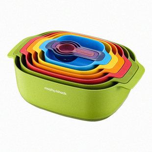 摩飞多功能厨具九件套多用面粉筛蛋清分离器量勺量碗洗菜篮沥水篮