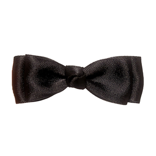 黑色双层蝴蝶结鸭嘴夹简约百搭侧边夹刘海碎发夹2025新款秋冬布艺