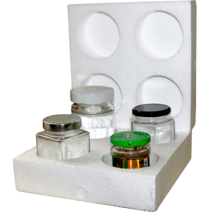 124支圆形蜂蜜玻璃瓶快递专用防撞泡沫包装箱 辣椒酱打包防碎盒子