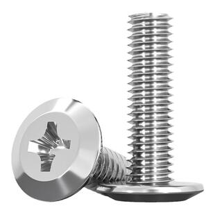 304不锈钢扁头夹板家具连接螺栓大平头倒边十字螺丝钉M3M4M5M6MM8