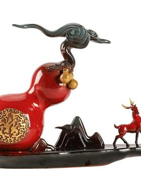 创意装饰礼品办公室摆件瓷山造物