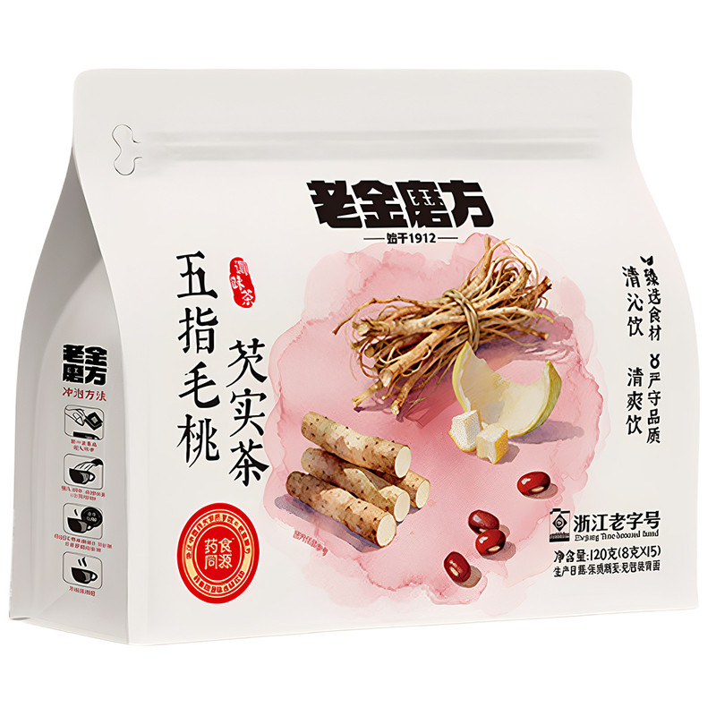 老金磨方五指毛桃芡实茶120g