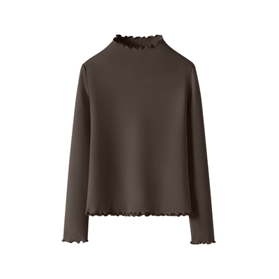 真维斯木耳边打底衫春秋2025新款