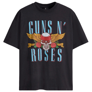 【枪炮与玫瑰乐队】HM男装女装T恤夏季重磅摇滚乐队t恤1159823