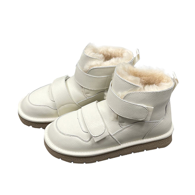 速利玛真皮羊毛雪地靴女冬季棉靴