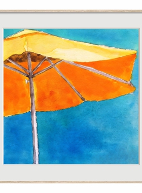 【所以画艺】现代卧室床头装饰画客厅餐厅夏日沙滩小众艺术挂画