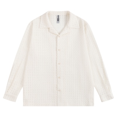 ATRY古巴领防晒镂空长袖衬衫外套