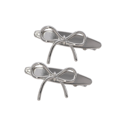 suzyacc kr金属蝴蝶结发夹女2024新款韩国小众高级感侧边刘海夹