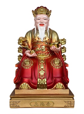 土地公土地婆神像树脂铜彩土地爷爷神像福德正神 土地奶奶佛像