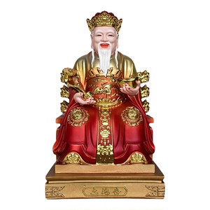 土地公土地婆神像树脂铜彩土地爷爷神像福德正神 土地奶奶佛像