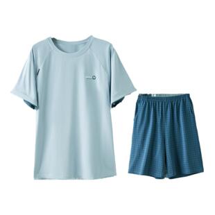 恒源祥睡衣男纯棉短袖夏季可外穿休闲短裤薄款男式全棉家居服套装