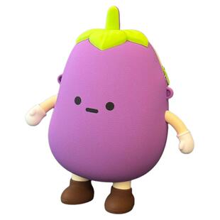 硅胶茄子斜挎包可爱蔬菜零钱包小挎包收纳单肩茄总手机包创意包包