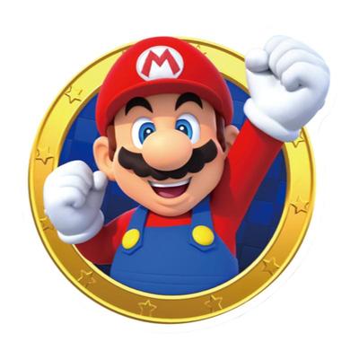 卡通马里奥超级玛丽涂鸦水杯贴纸