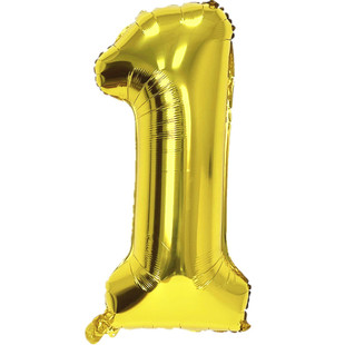 中号30寸数字铝箔气球 生日派对周岁布置装饰金色银色铝膜气球