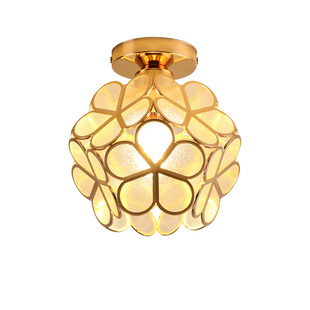 过道灯走廊灯具阳台玄关入户创意轻奢现代简约水晶北欧卧室吸顶灯