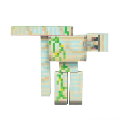 磁力可动铁傀儡自制diy纸模型