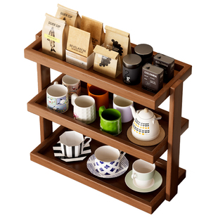 置物架桌面多层杯架餐桌台面水杯咖啡杯收纳架小型转角茶具分层架