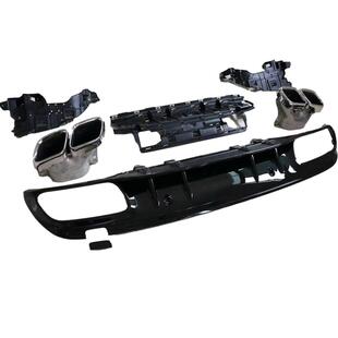 适用奔驰C级改装AMG后唇W205后包围C200L巴博斯后杠C180L尾翼尾喉