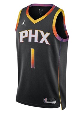 AIR JORDAN德文布克太阳队1号NBA球衣男子速干篮球背心DO9540-012