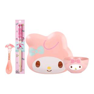 古杰士美乐蒂陶瓷碗盘套装家用可爱一人食餐具儿童卡通造型米饭碗