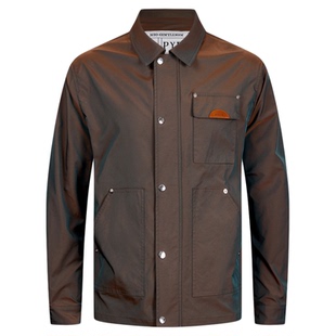 【三防面料】平圆方中美式复古翻领早秋户外工装教练夹克外套男