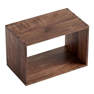 黑胡桃实木格架 办公桌上书架置物架 自由组合柜格子柜桌面小书柜