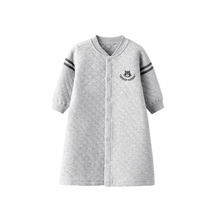 宝宝睡袍秋冬款婴儿睡衣保暖衣儿童家居服纯棉男童女睡裙冬季睡袋