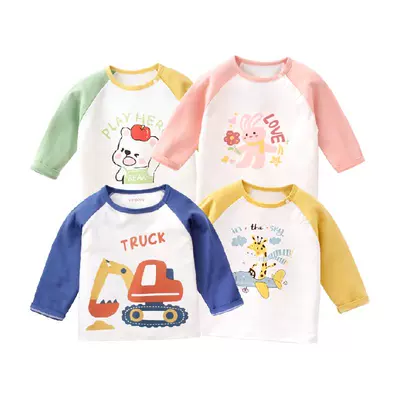 婴蓓依长袖纯棉男女童儿童t恤