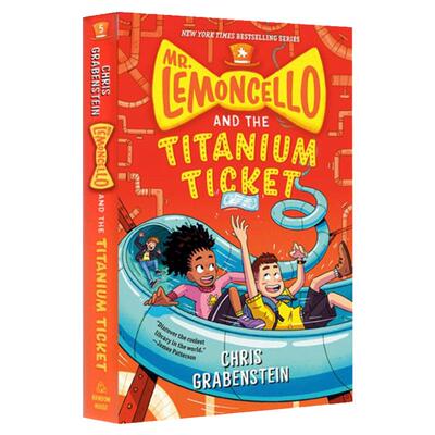 神奇图书馆系列5 莱蒙斯洛先生和钛金票 英文原版 Mr. Lemoncello and the Titanium Ticket 全英文版 Chris Grabenstein 英语书籍