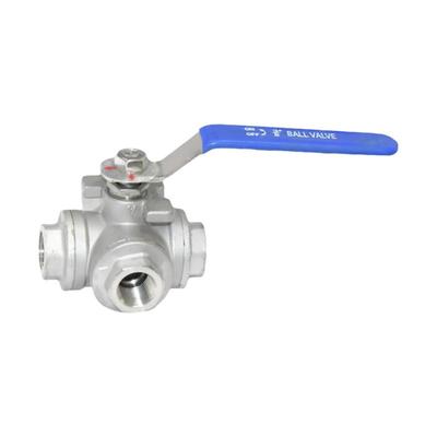 304不锈钢内螺纹三通球阀T型L型