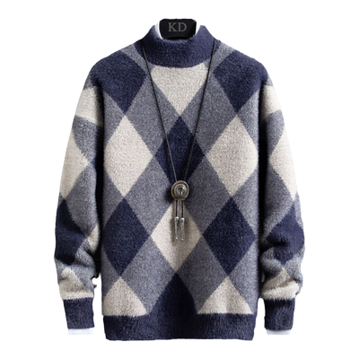 青少年针织衫加厚款半高领