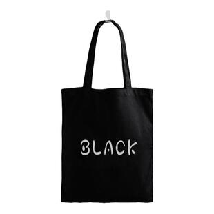 DIY来图定制定做照片文字单肩帆布包黑色手提环保帆布袋子大容量