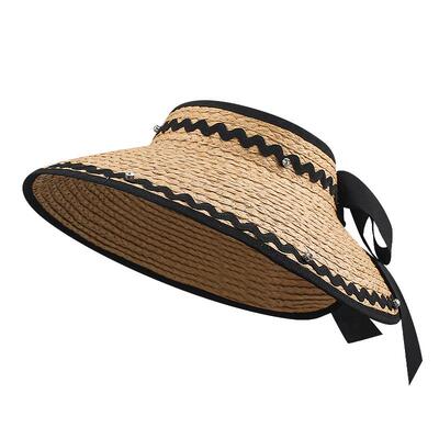 ROUIIEFAO草帽大帽檐可折叠