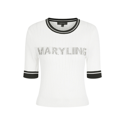 MARYLING圆领T恤型提花针织衫