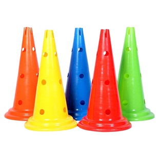 足球训练标志桶路锥带孔标志筒篮球圆底带孔雪糕筒路障锥障碍标物