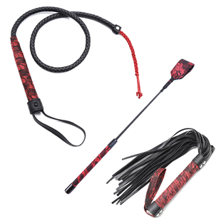中国风绸缎系马鞭小圈实践工具皮拍套装精美散鞭影视舞蹈道具皮鞭