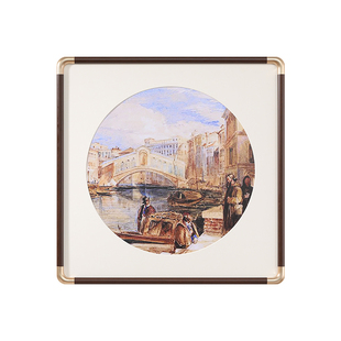 仿铜角正方形画框装裱空框定制卡纸挂墙国画书法作品十字绣相框架