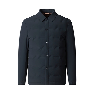 杉杉鹅绒轻薄羽绒服男2025新款冬季商务短款翻领羽绒夹克外套男士