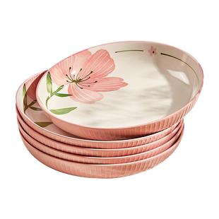 清新盘子菜盘家用陶瓷碗碟套装2026新款餐盘高级感菜碟子深盘餐具