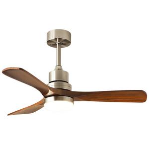 箭牌实木吊扇灯餐厅客厅吊灯包豪斯复古胡桃木电扇卧室中古风扇灯