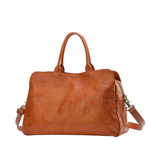 2025新植鞣牛皮软皮包大容量通勤手提旅行包健身出差行李包男女款