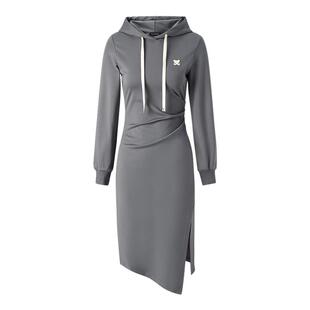 太平鸟女装春季针织连帽连衣裙A1FAE1442