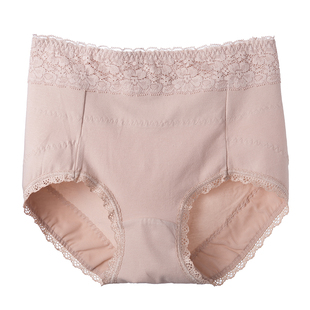 2条 高腰内裤女纯棉收腹提臀大码胖mm宽松透气产后收复包臀款黑色