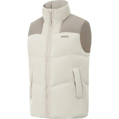 李宁防泼水宽松立领男羽绒马甲