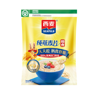 西麦燕麦片1000g袋装高膳食纤维营养早餐冲饮即食纯燕麦片冲泡