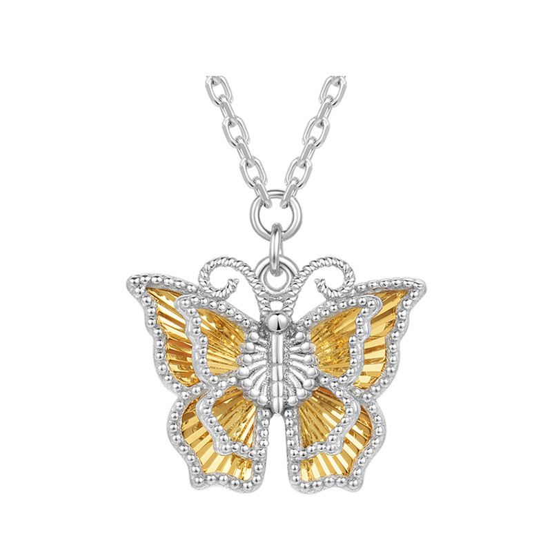 明牌珠宝金影蝶梦铂金PT950项链