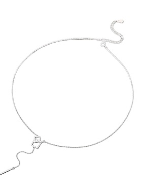 秋冬高级感钛钢几何流苏吊坠项链