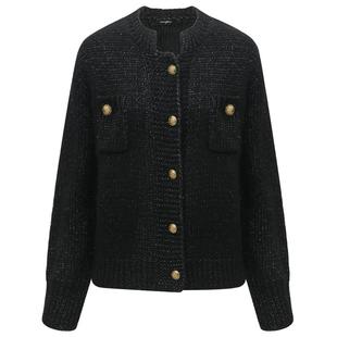 COCOBELLA小香风花纱毛衣开衫女秋冬新款上衣软糯针织衫MZ148