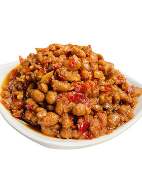 香辣腊八豆湖南特产农家自制黄豆鼓瓣开胃下饭菜拌饭黄豆豉酱豆子