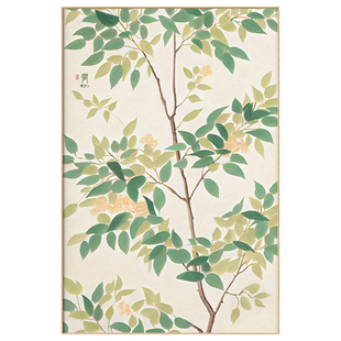 墙蛙原木风客厅挂画沙发背景墙北欧清新奶油风玄关壁画床头装饰画